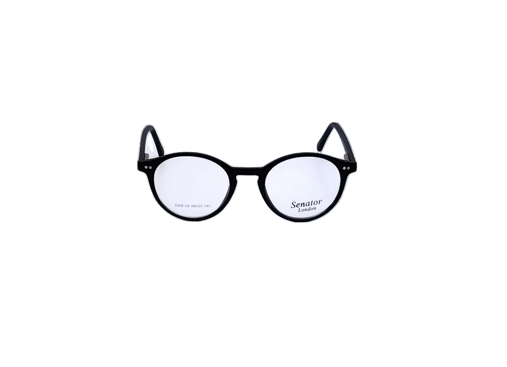 Round Optical Frames – Matte Solid Black | Designed in London