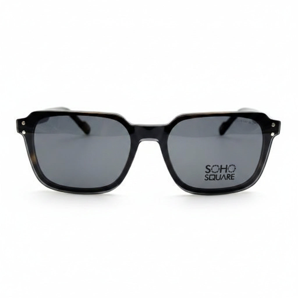 Men's Square Optical Frames with Magnetic Clip-On – Soho Square Clip | Designed in London