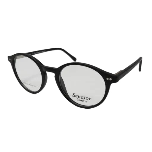 Round Optical Frames – Matte Solid Black | Designed in London