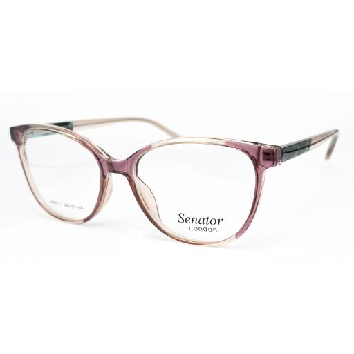Women's Cat Eye Optical Frames – Rose Pink & Blue Mint Transparent | Designed in London
