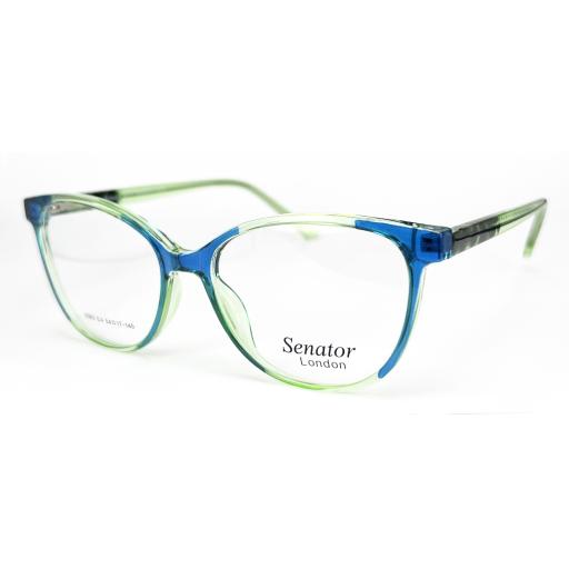 Women's Cat Eye Optical Frames – Rose Pink & Blue Mint Transparent | Designed in London