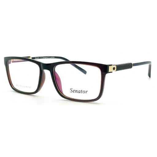Men's Rectangle Optical Frames – Matte Black with Carbon-Fibre Temples | Designed in London