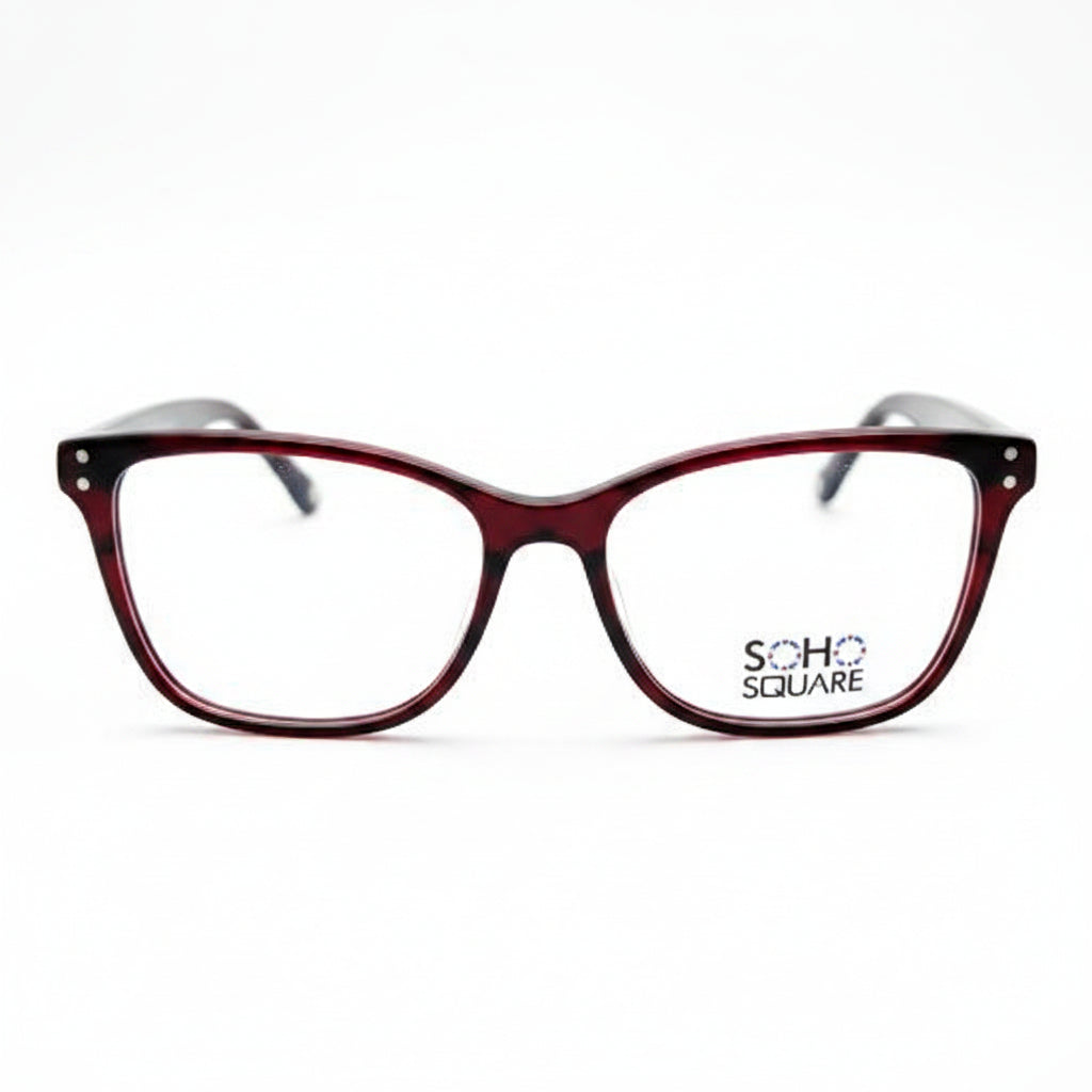 Women's Cat Eye Optical Frames with Magnetic Polarised Clip-On – Soho Square Clip | Designed in London