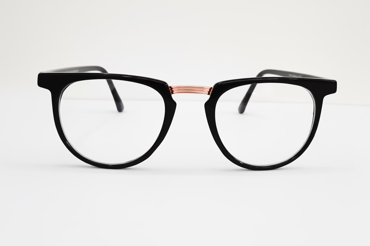 Oval Optical Frames – Camouflage Brown/black Hand Polished Plastic