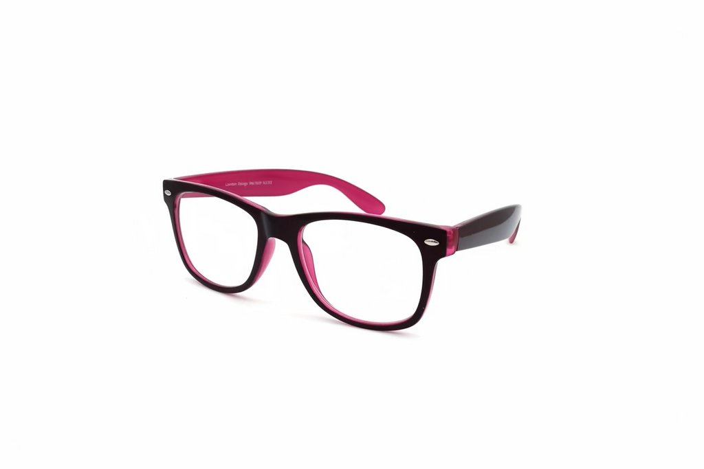 Rectangle Optical Frames – Dark Red & Rich Pink Hand Polished Plastic
