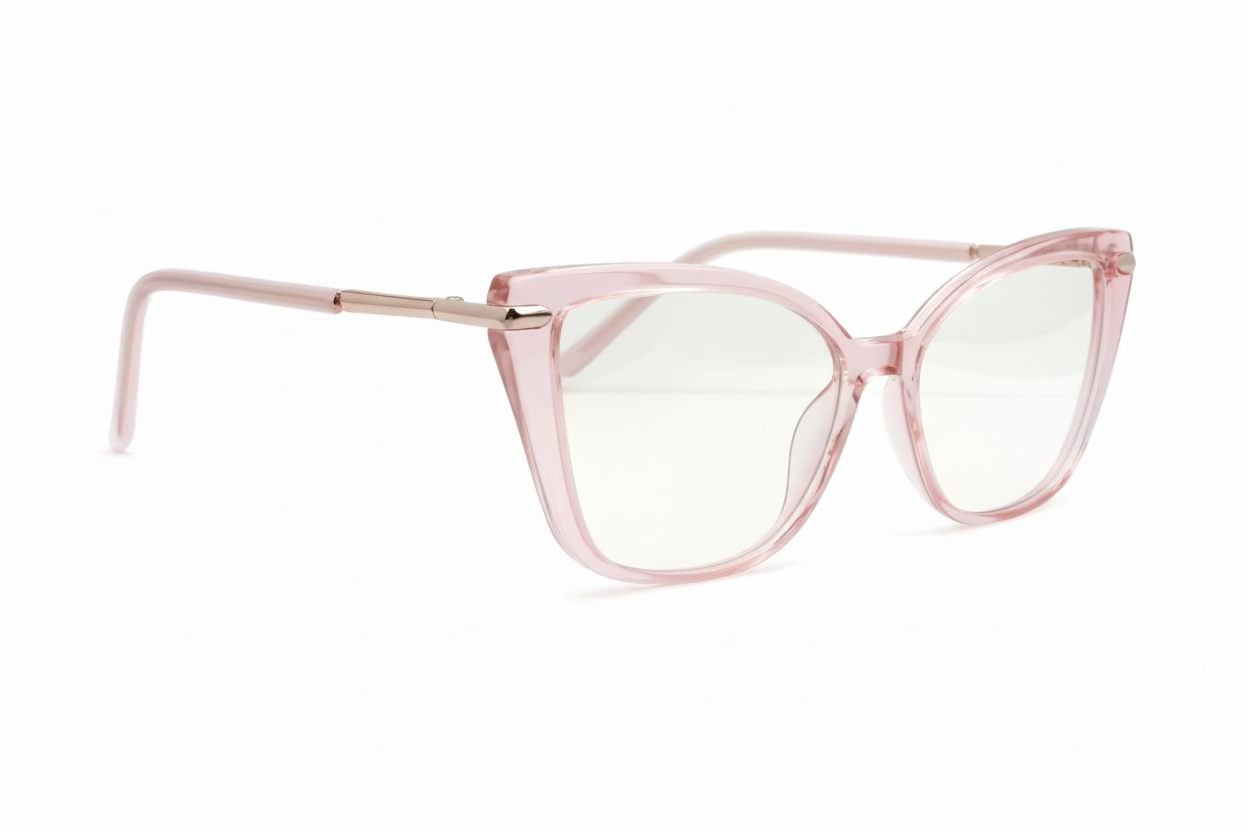 Women's Cat-Eye Optical Frames with Photochromic Lenses – Pink, Black & Navy