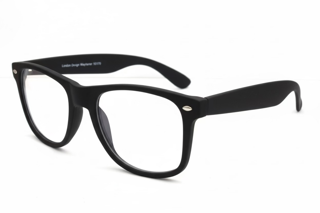 Rectangle Classic Optical Frames – All Black Hand Polished