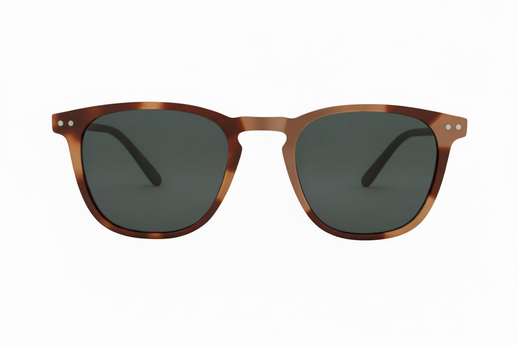 Oval Polarised Sunglasses with Spring Hinges – Bronze, Camouflage Brown & Grey