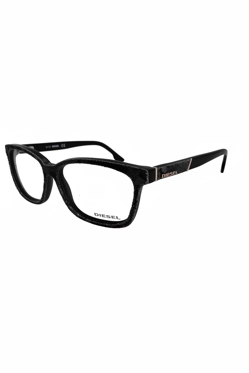 Diesel Optical Frame — Black Textured Acetate