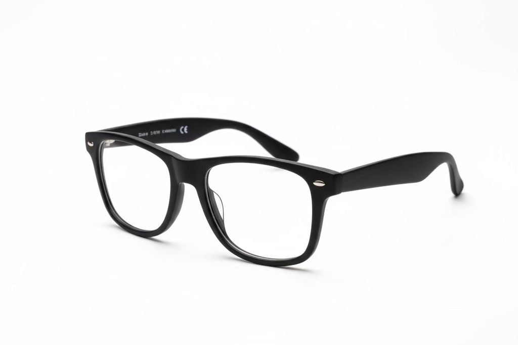 Rectangle Classic Optical Frames – All Black Hand Polished
