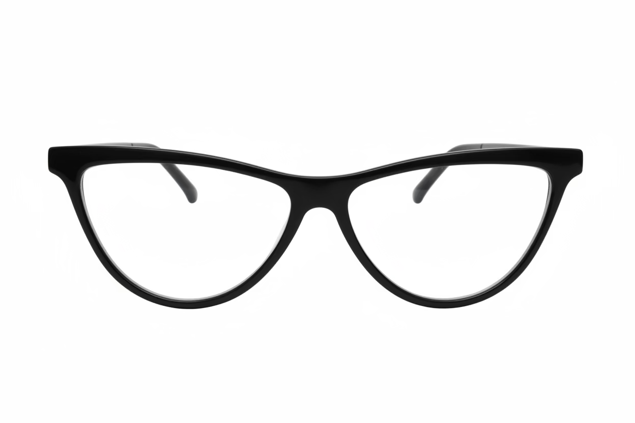 Women's Cat-Eye Optical Frames – Black Hand Polished Plastic